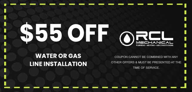 Discount on Water or Gas Line Installation