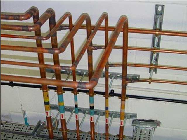 Whole house repiping contractor installing new copper plumbing