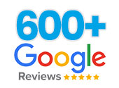 600+ Google Reviews logo