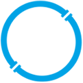 White snowflake icon inside a blue circle, representing cooling or air conditioning.